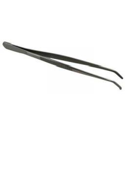 Angled Stainless Steel Tweezers 8"